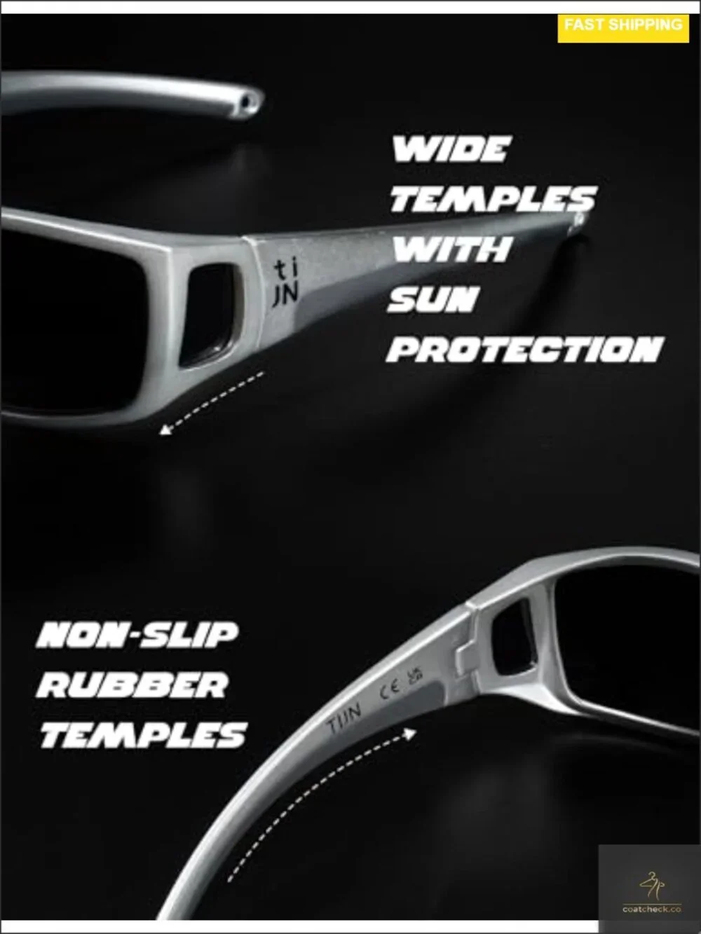 Polarized Sports Sunglasses Lightweight TR90 Wraparound UV400 Protection